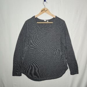 Gap Ladies Gray Long Sleeve Top Size Large